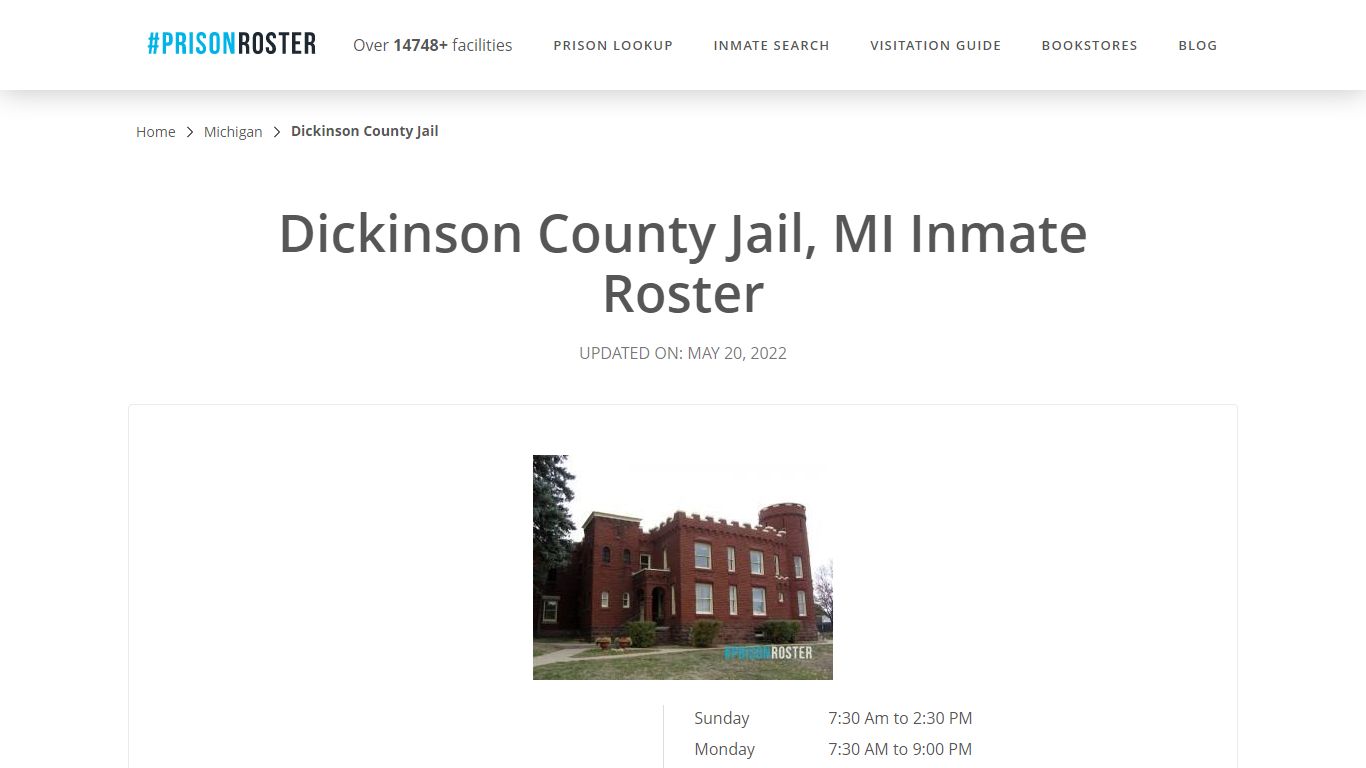 Dickinson County Jail, MI Inmate Roster - Prisonroster